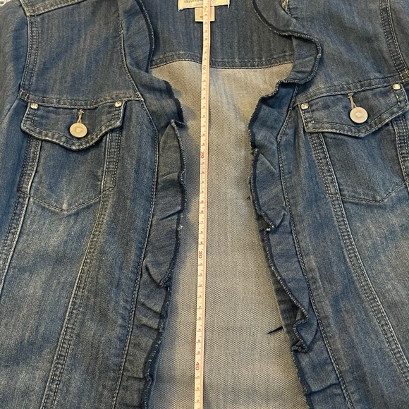 Denim Ruffle Jacket - Picture 8 of 13
